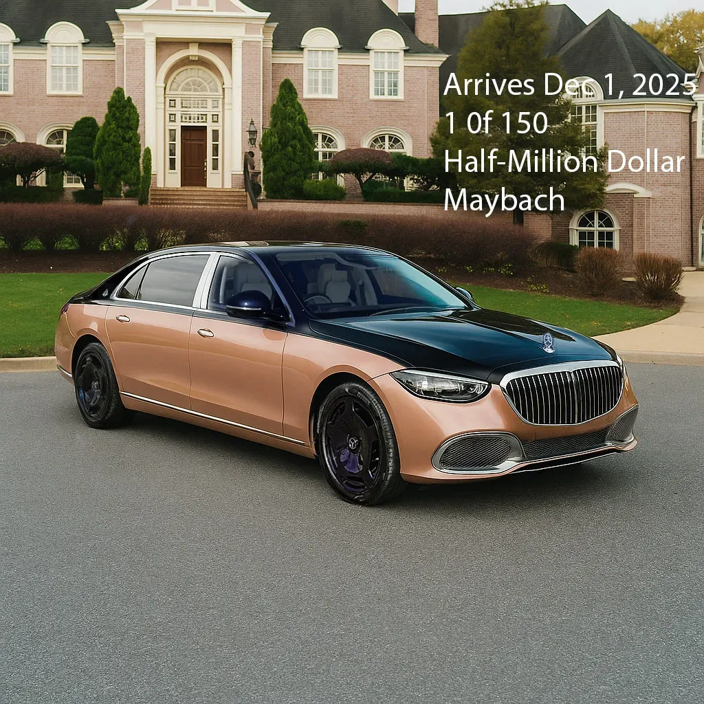 Black Mercedes-Maybach Haute Voiture for wedding car rental in Rockville, MD