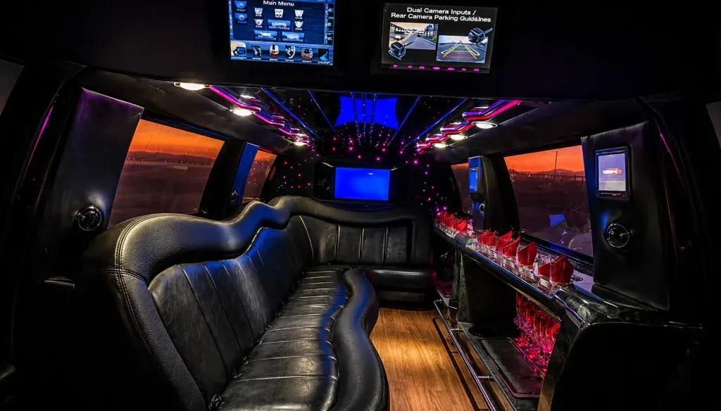 Black 14 Passenger Navigator Limousine, photo 2 for hummer limo rental in Livermore, CA