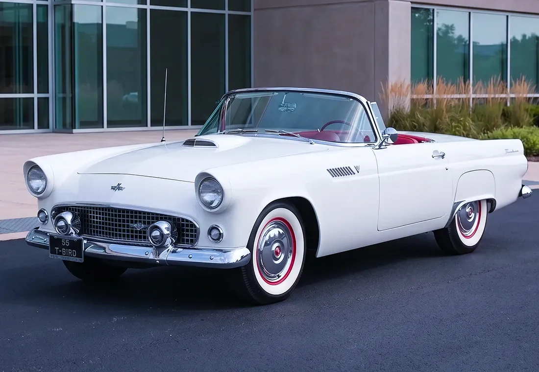 1955 Ford Thunderbird Droptop 1955 Ford Thunderbird Droptop for wedding car rental