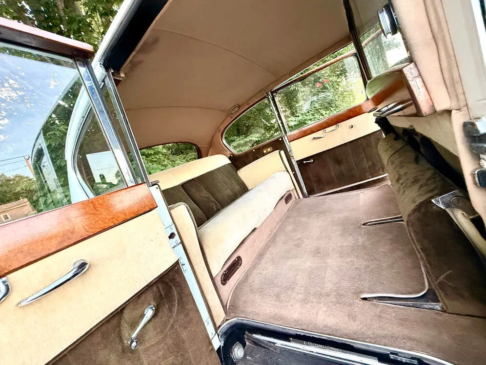 1962 Rolls Royce Austin Princess Stretch Limousine interior, photo 6 for limo rental in Danforth, ME