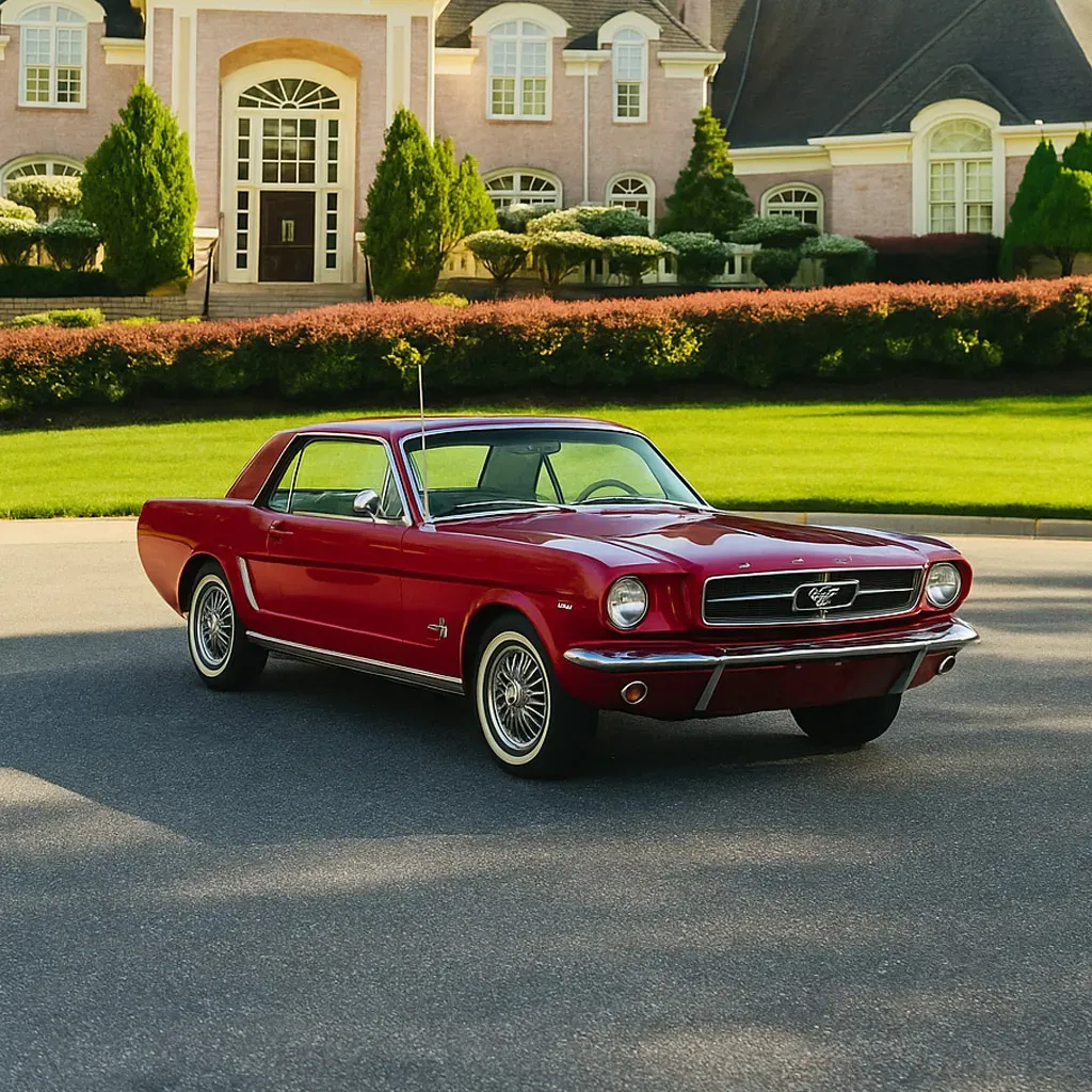 1965 Classic Mustang Cherry Red for wedding car rental in Rockville, MD 1965 Classic Mustang Cherry Red for wedding car rental in Rockville, MD