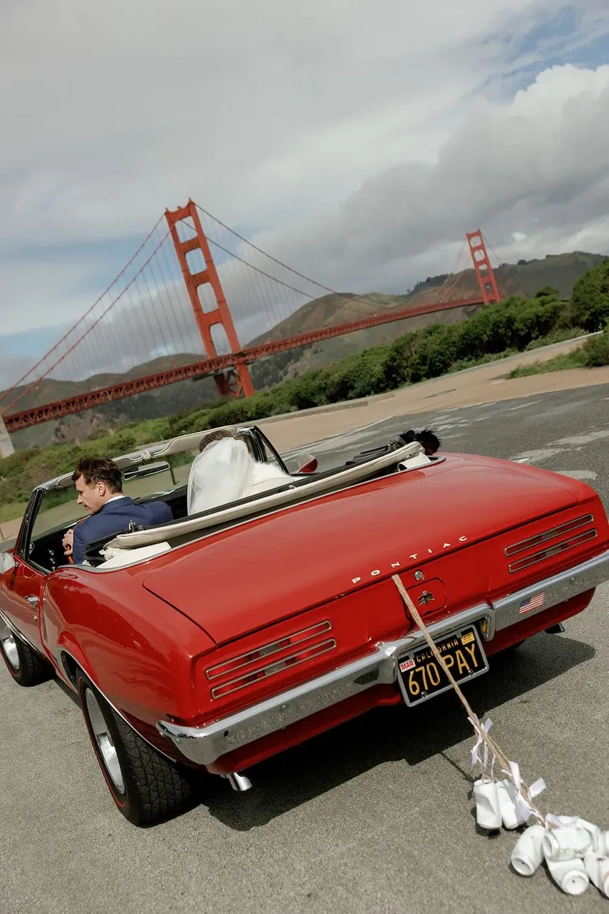 Red 1967 Pontiac Firebird, photo 4 for wedding car rental in San Jose, CA