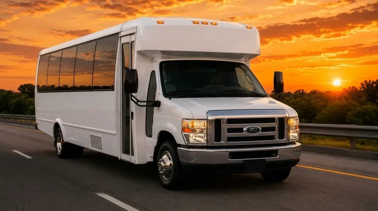 White 20 Passenger Party Bus on offer