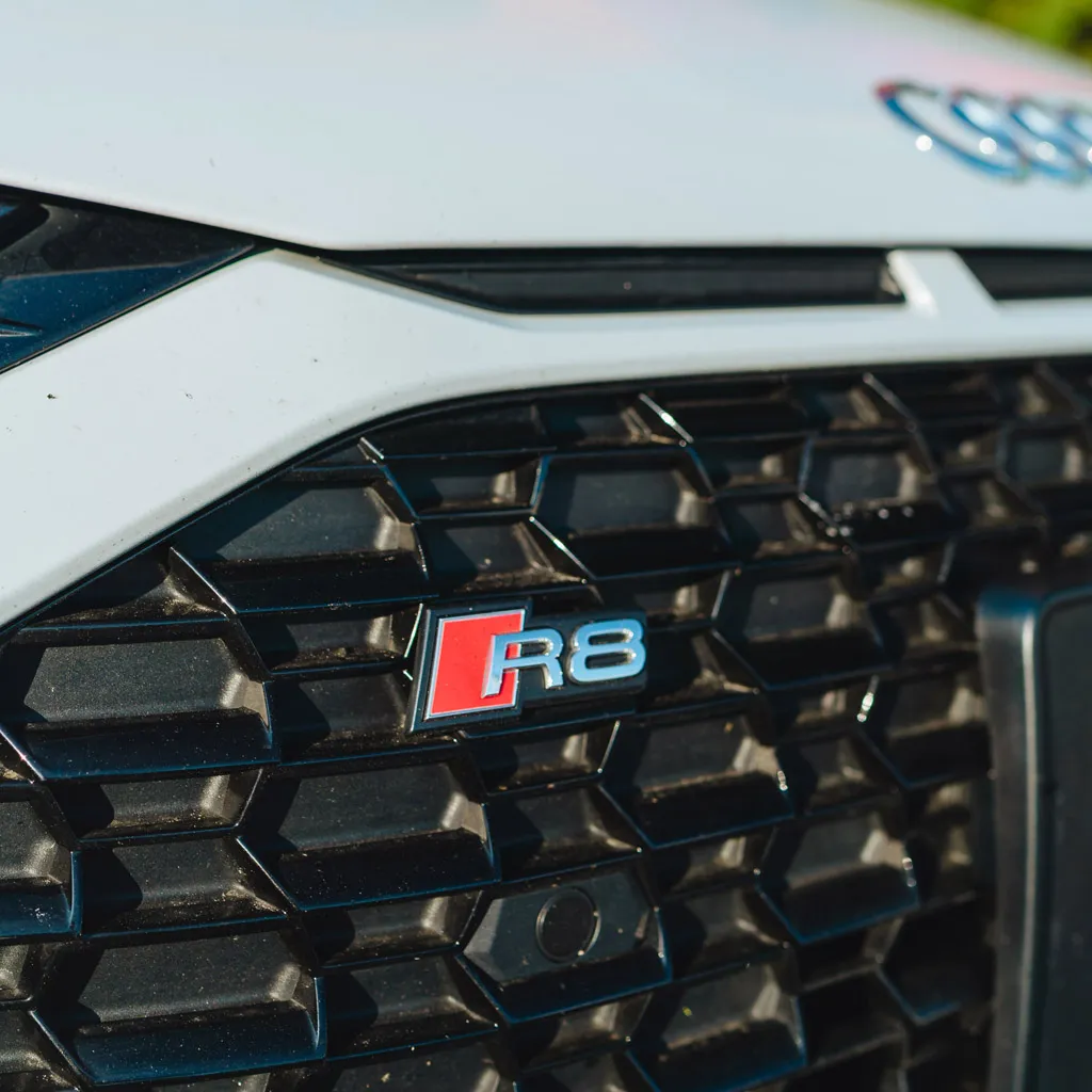 Silver 2022 Audi R8 V10 Spyder Iblis, photo 4 for wedding car rental in Rockville, MD