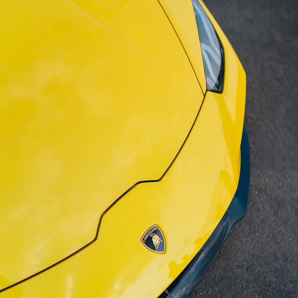 Gold 2022 Lamborghini Huracan EVO Giallo Orion, photo 10 for wedding car rental in Rockville, MD