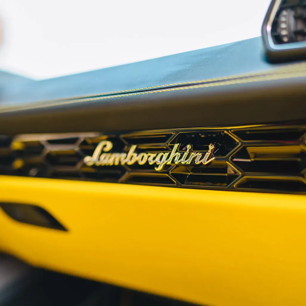 Gold 2022 Lamborghini Huracan EVO Giallo Orion, photo 6 for wedding car rental in Rockville, MD