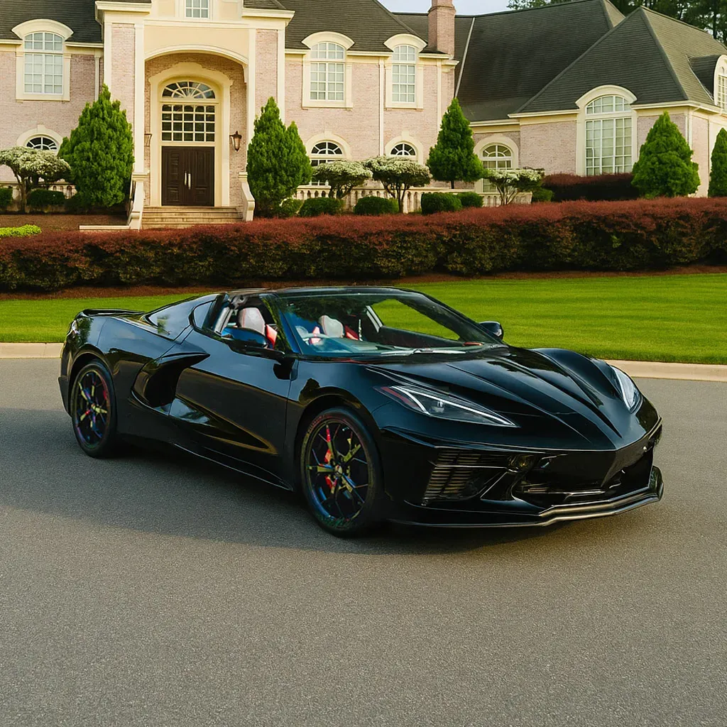 Black 2023 Corvette C8 2LT Convertible for wedding car rental in Rockville, MD Black 2023 Corvette C8 2LT Convertible for wedding car rental in Rockville, MD