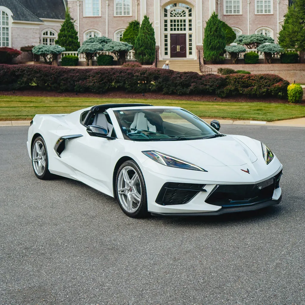 2023 Corvette C8 – 70th Year Edition Arctic White for wedding car rental in Rockville, MD