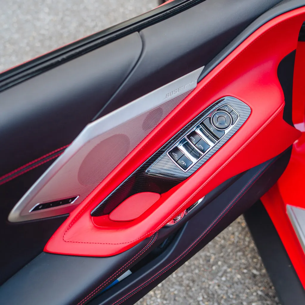 Red 2023 Corvette C8 Roadster 3LT (Automatic Convertible), photo 5 for wedding car rental in Rockville, MD