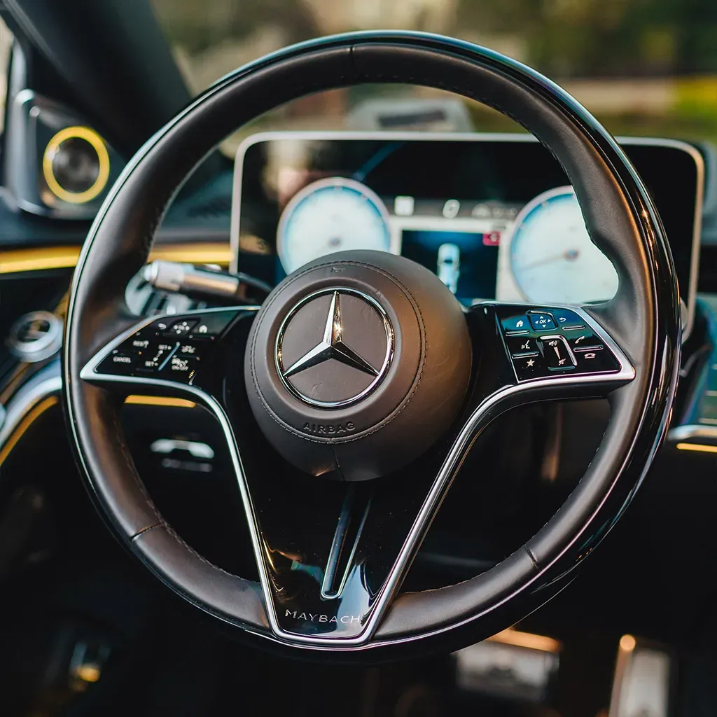 Black 2023 Gold Mercedes-Maybach S680 Manufaktur Edition, photo 9 for wedding car rental in Rockville, MD