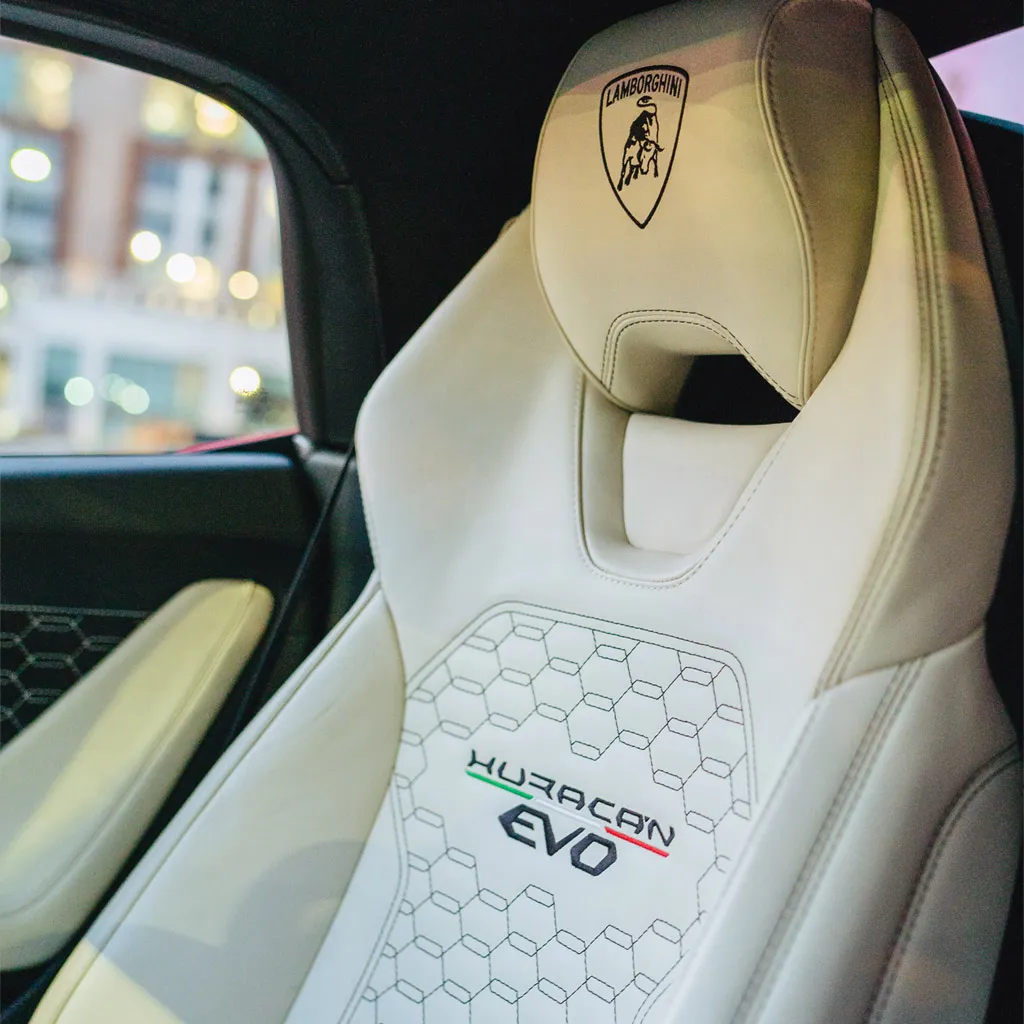 Red 2023 Lamborghini Huracan EVO Spyder, photo 2 for wedding car rental in Rockville, MD