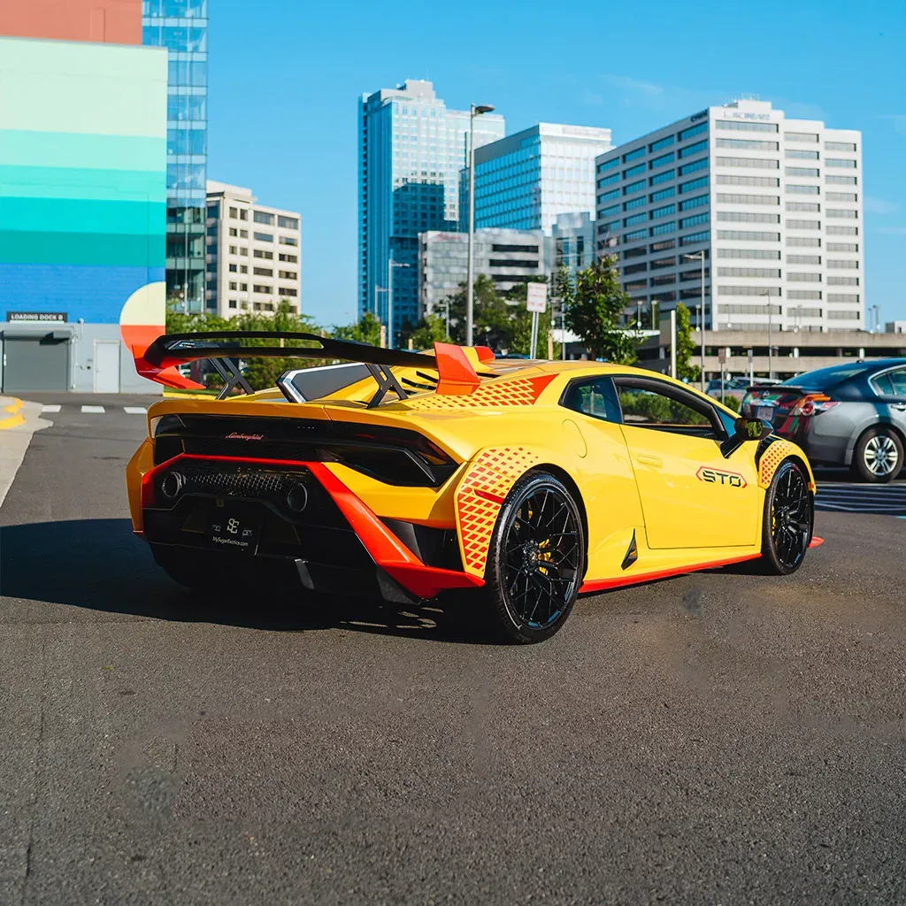Orange 2023 Lamborghini Super Trofeo Omologata, photo 4 for wedding car rental in Rockville, MD