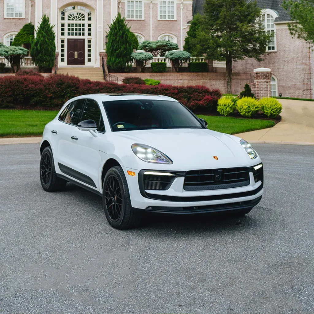 White 2023 Porsche Macan S SUV for wedding car rental in Rockville, MD White 2023 Porsche Macan S SUV for wedding car rental in Rockville, MD