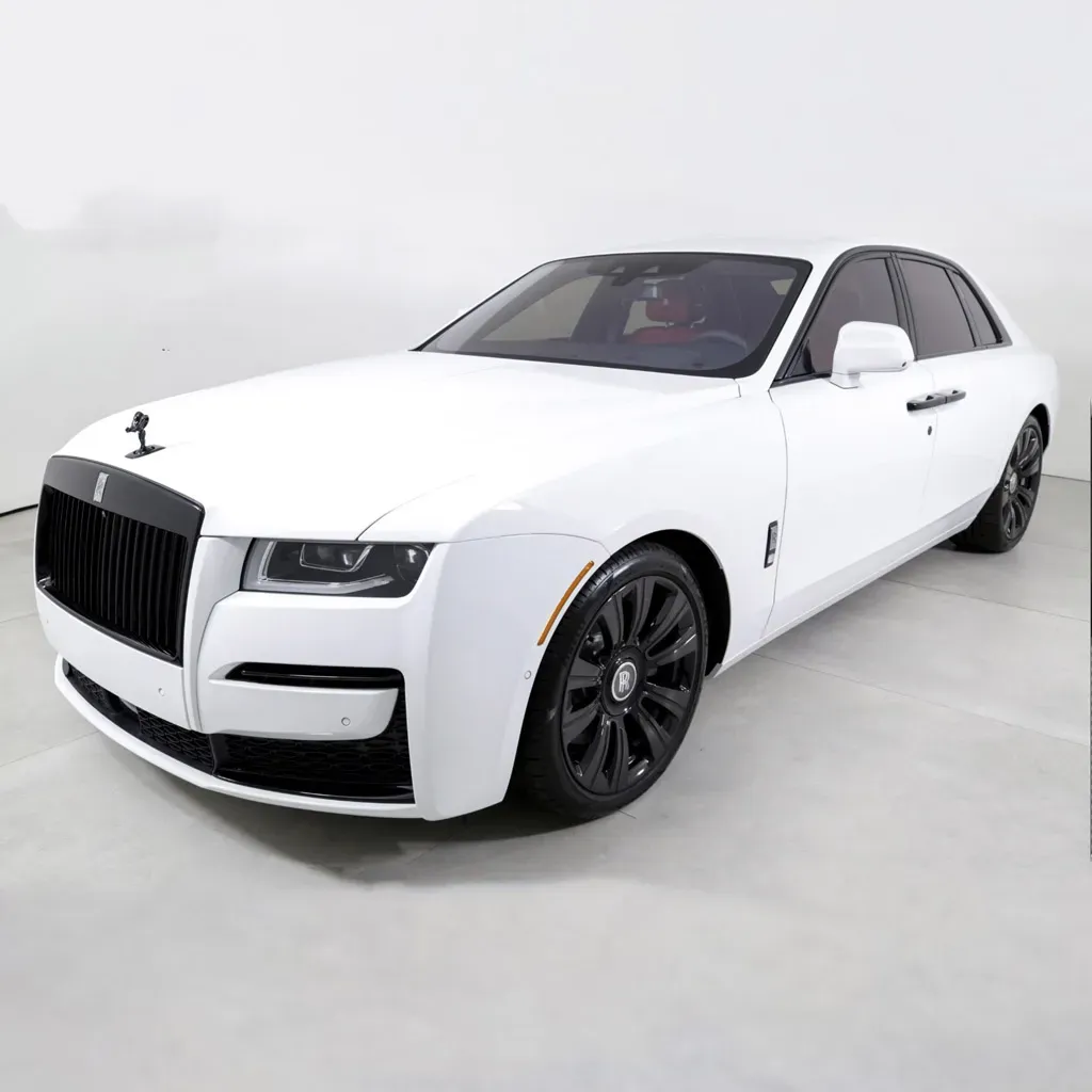 White 2024 Rolls-Royce Ghost with All Red Interior, photo 4 for wedding car rental in Rockville, MD White 2024 Rolls-Royce Ghost with All Red Interior, photo 4 for wedding car rental in Rockville, MD