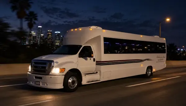 White 34 Passenger Party Bus on offer