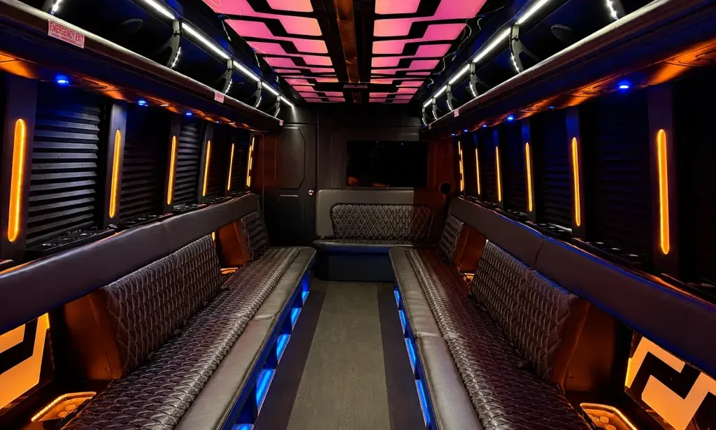 38 Pax Party Bus Black 38 Pax Party Bus for party bus rental