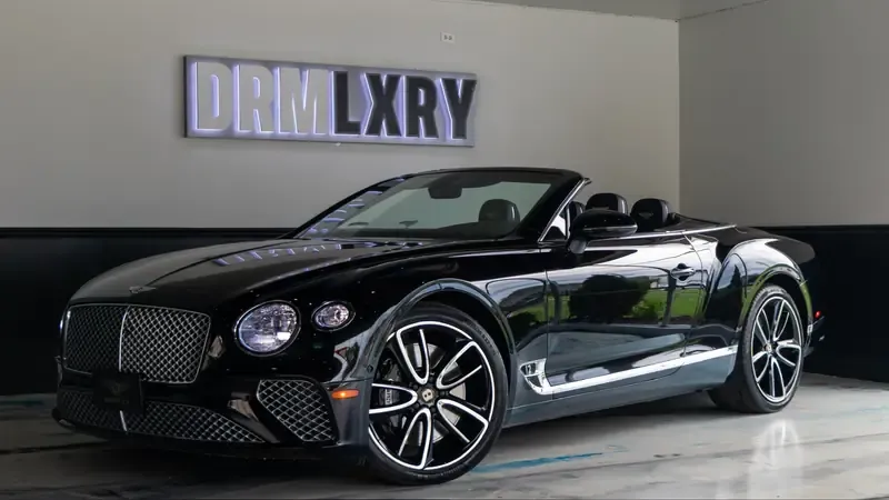 Black Bentley Continental GTC for wedding car rental in Southfield, MI
