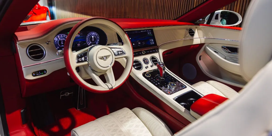 Bentley GTC Speed interior for wedding car rental in Deer Park, NY