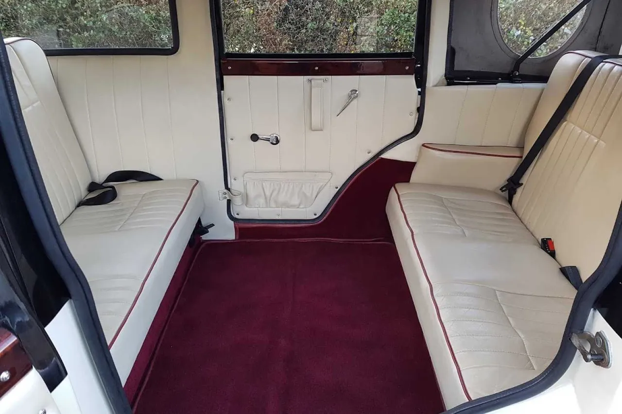 Beauford 1920 interior for wedding car rental in Dallas, TX
