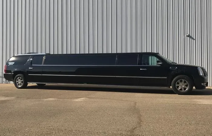 Black Cadillac Escalade Limousine for hummer limo rental in Visalia, CA