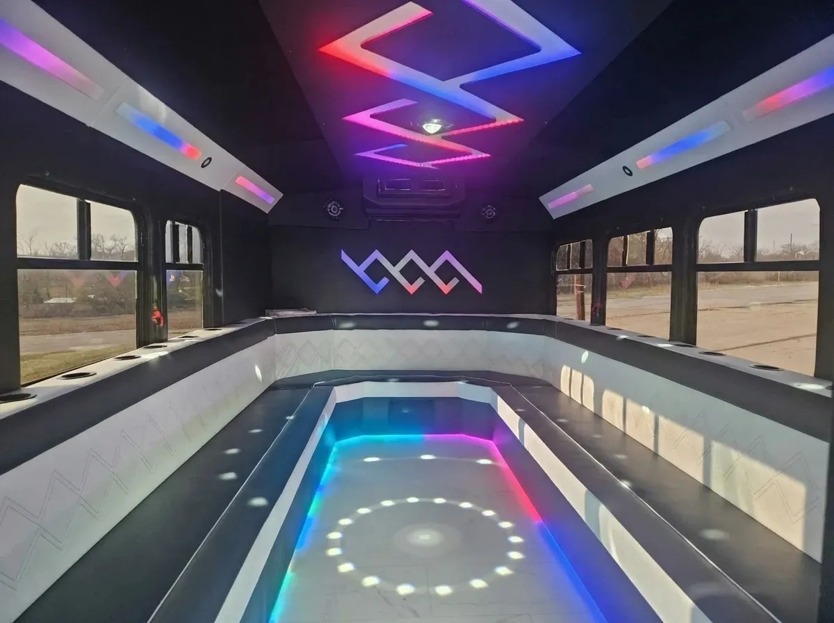 Black Mini Party Bus; view 2