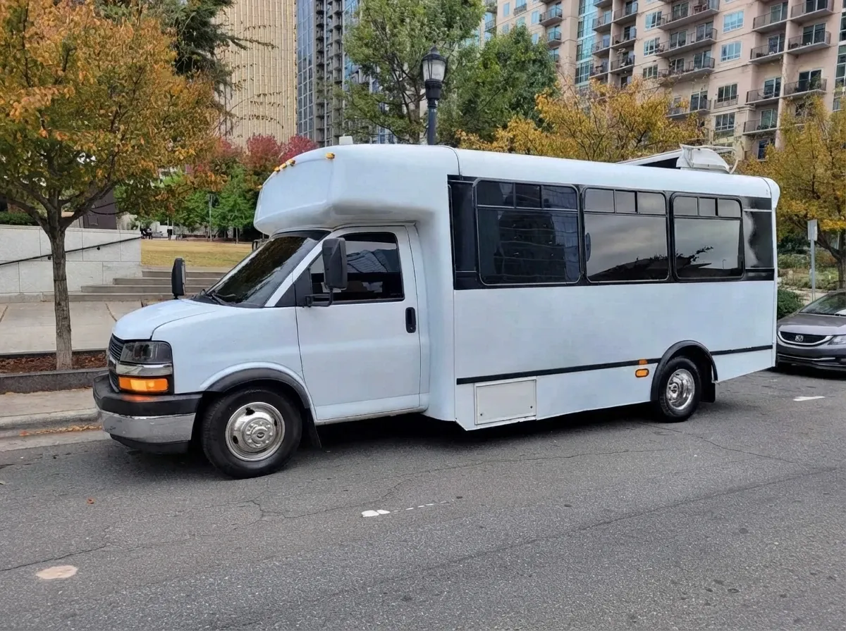 White Chevrolet Party Bus on offer