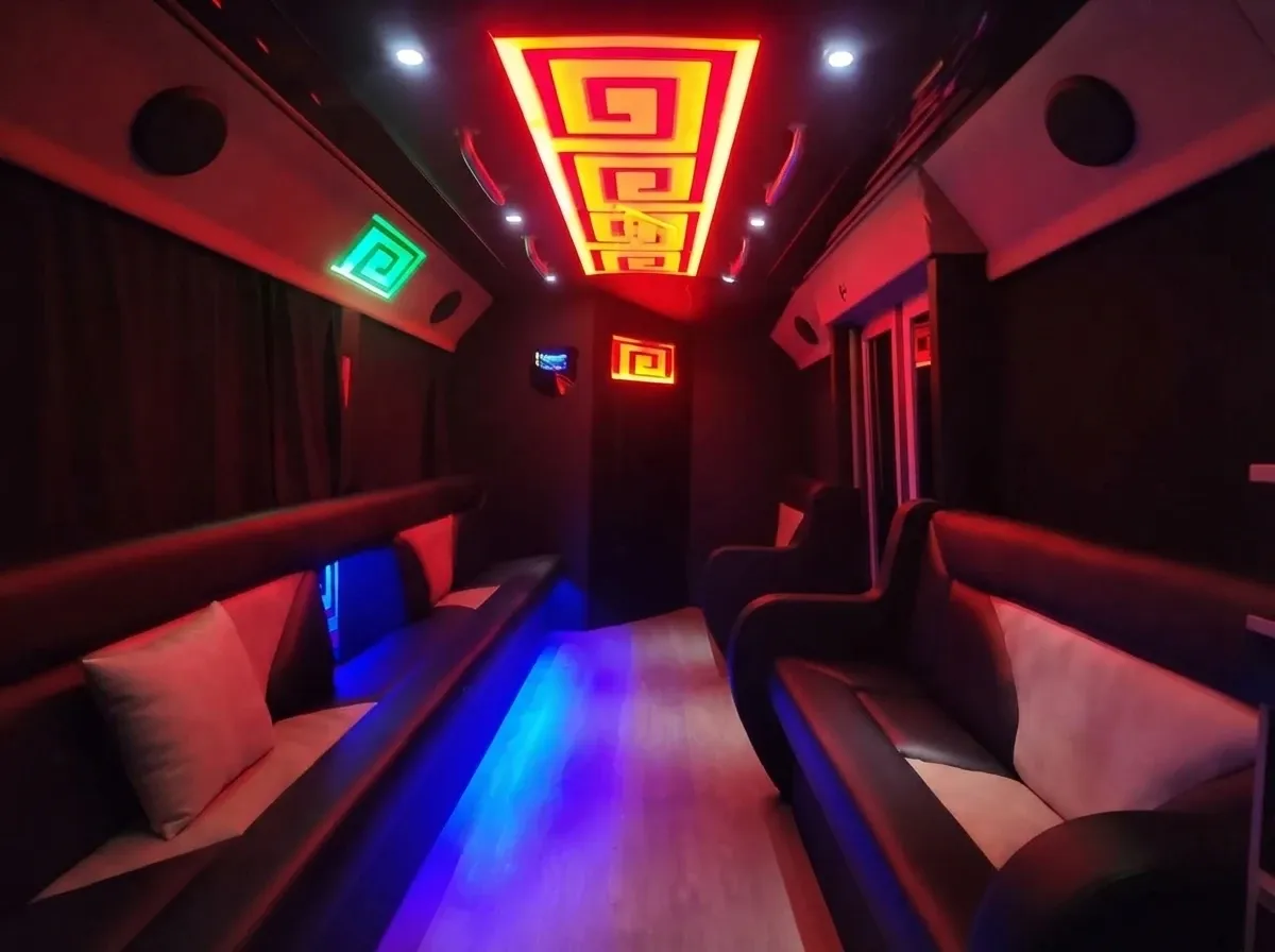 Black CNG Party Bus; view 2