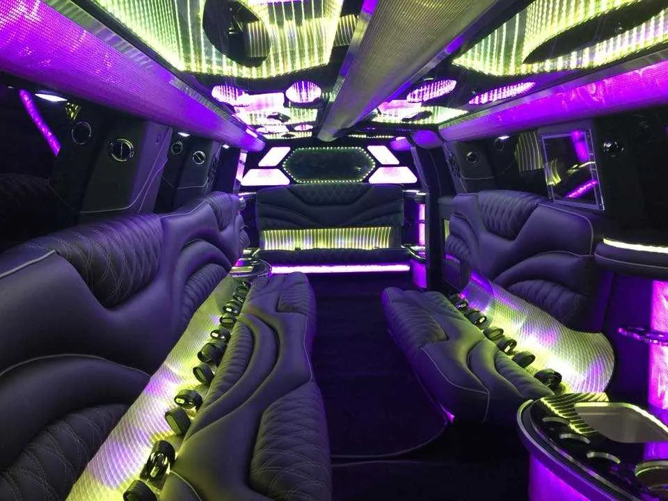 Escalade Limo interior for limo rental in Amite County, MS