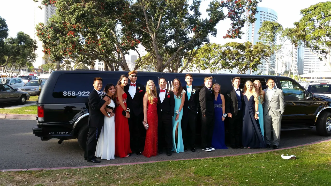 Black Excursion Limousine exterior for hummer limo rental in San Diego, CA