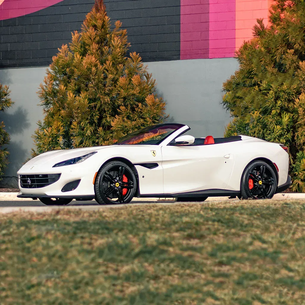 White Ferrari Portofino Bianco Avus, photo 7 for wedding car rental in Rockville, MD