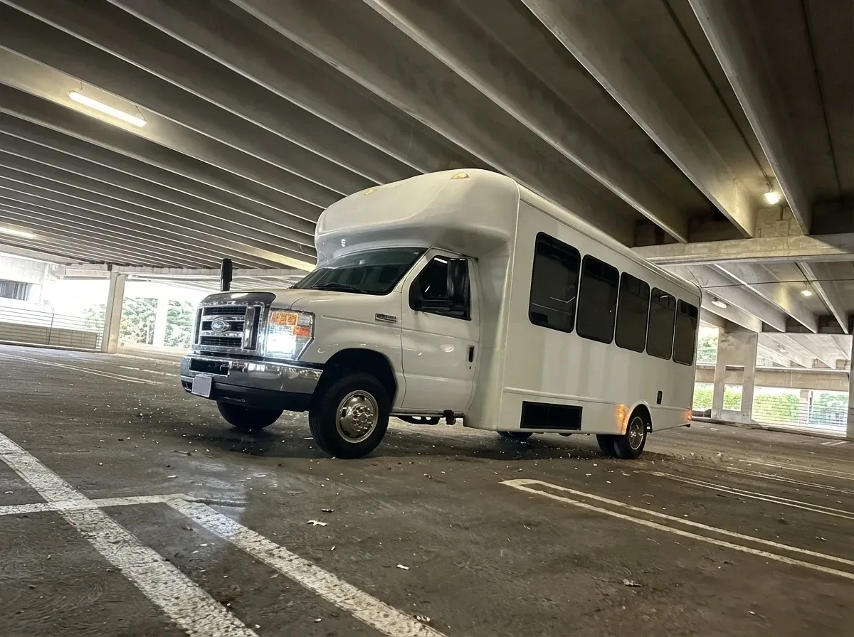 White Ford E-450 Series Party Bus; view 9