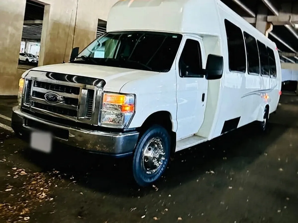 White Ford E-450 Series Party Bus; view 9