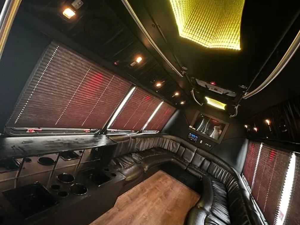 White Ford E-450 Series Party Bus; view 10