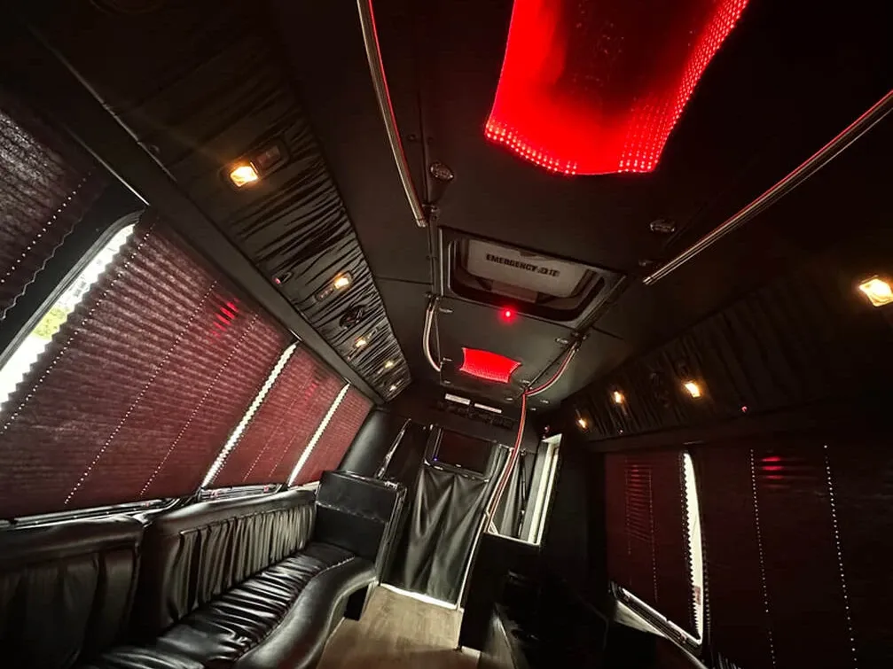 White Ford E-450 Series Party Bus; view 8