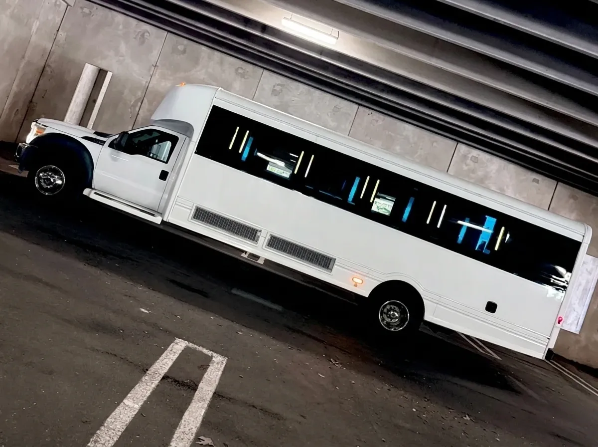 White Ford F-550 Party Bus; view 6