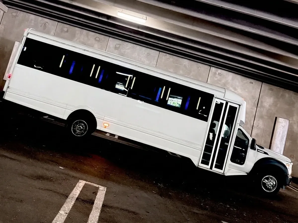 White Ford F-550 Party Bus; view 5