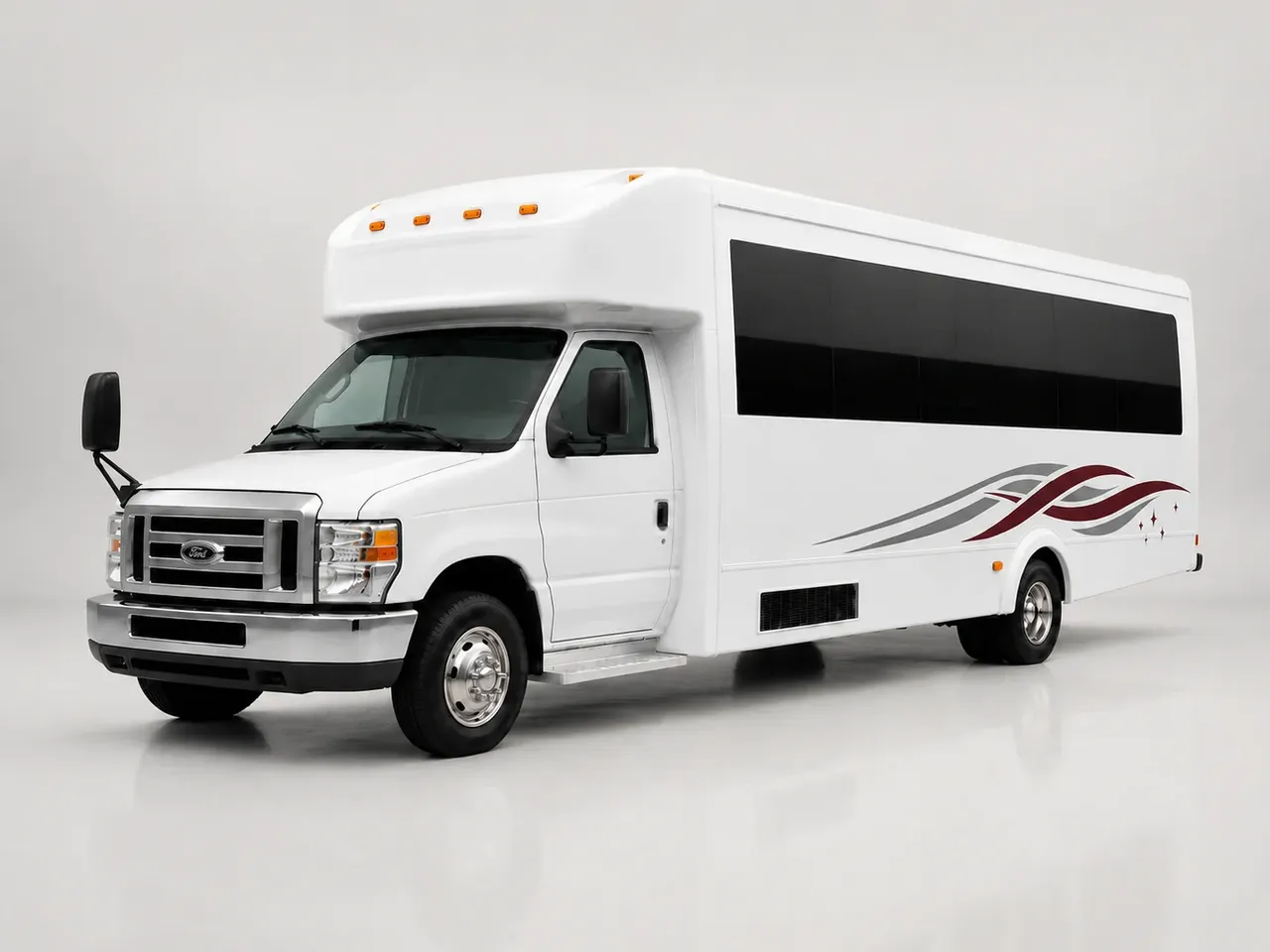 Ford Party Bus White Ford Party Bus for party bus rental