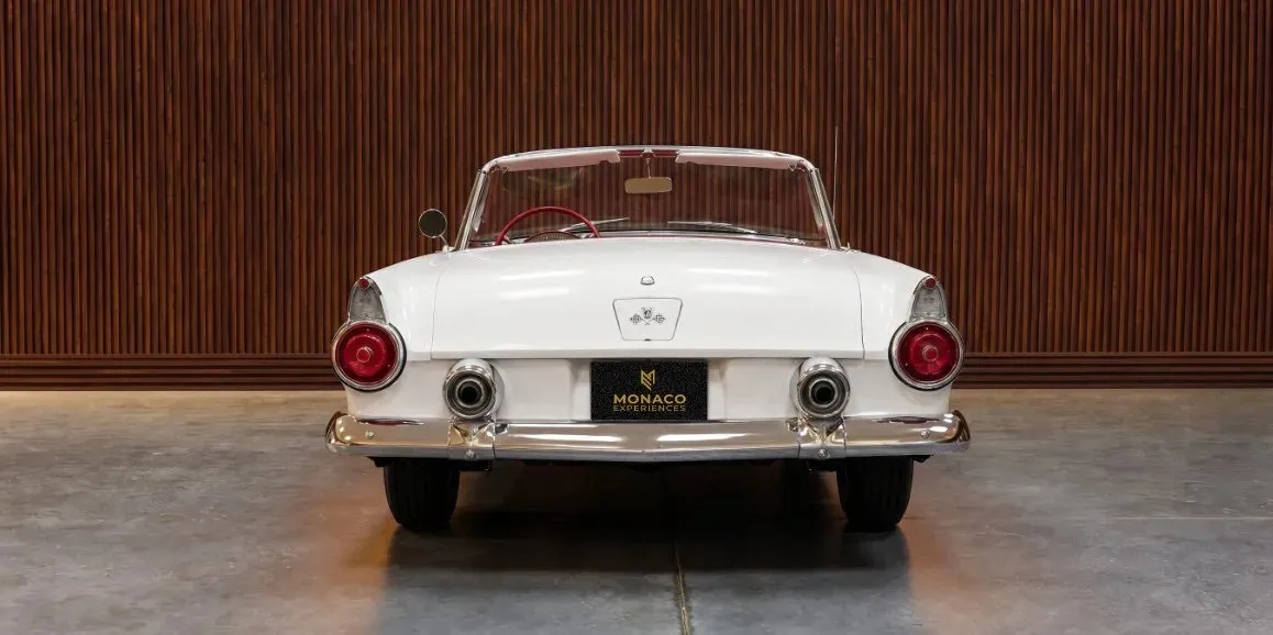 White Ford Thunderbird exterior with convertible roof, photo 5 for wedding car rental in Albertson, NY