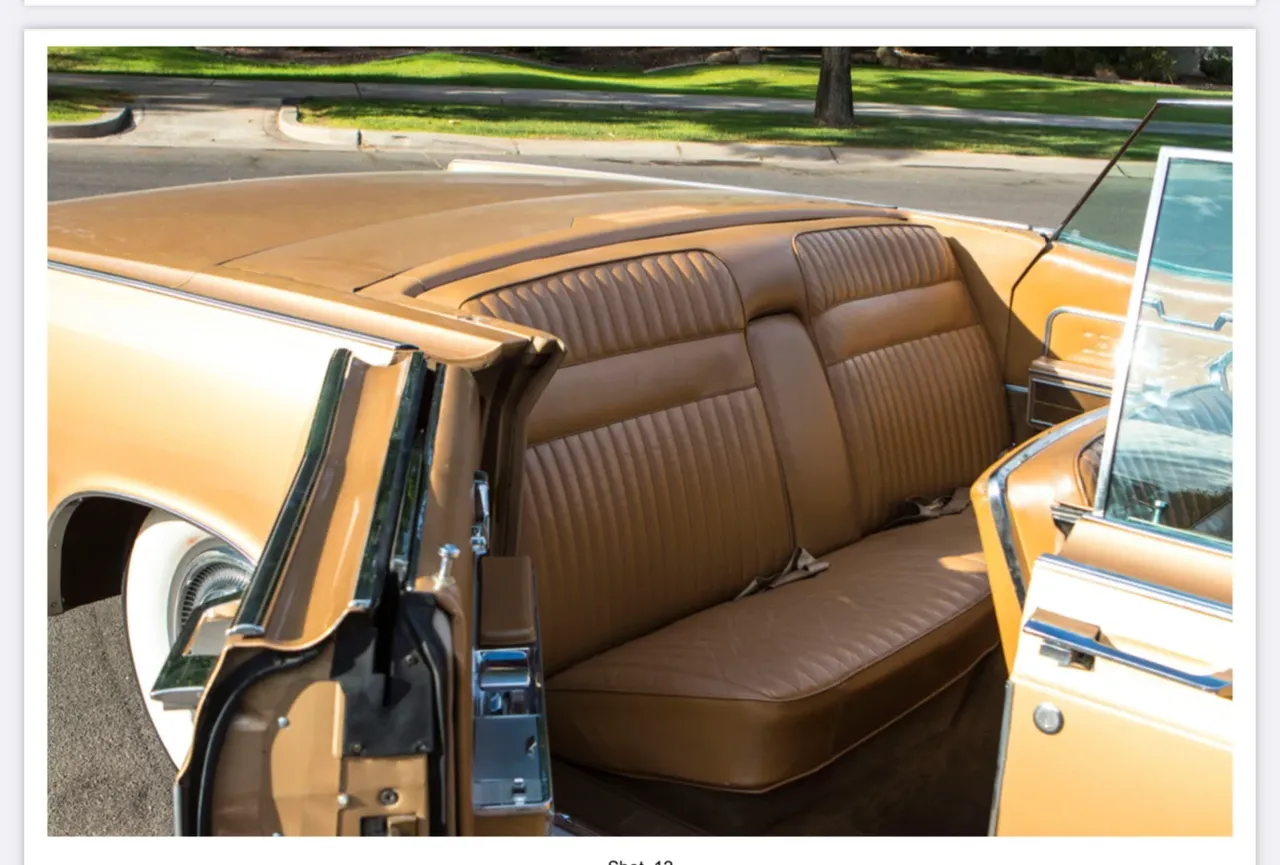 Gold Goldie -- The 66 Continental, photo 3 for wedding car rental in Pine Valley, CA