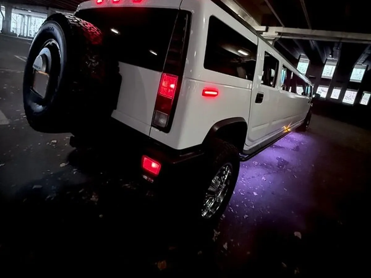 White H2 Hummer; view 4