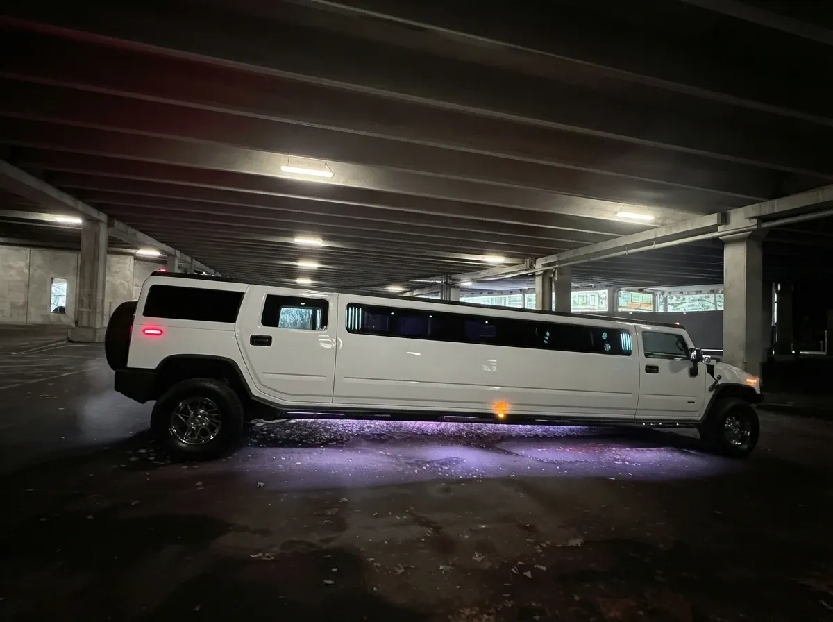White H2 Hummer; view 5