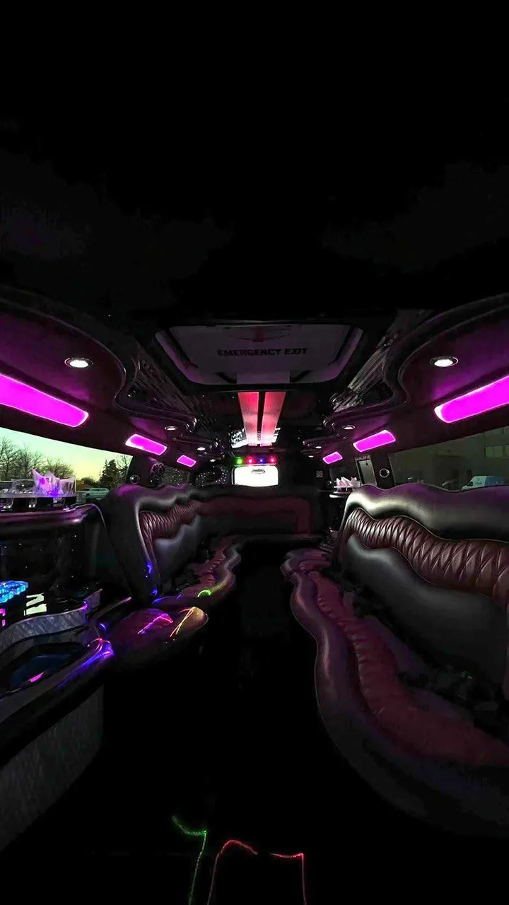 Hummer H2 limo interior for hummer limo rental