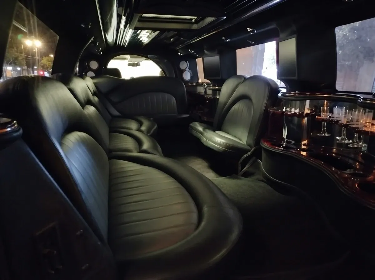 White Hummer Limousine; view 4