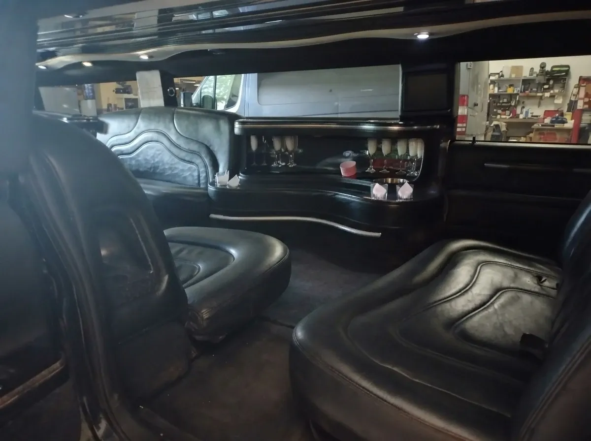 White Hummer Limousine; view 3