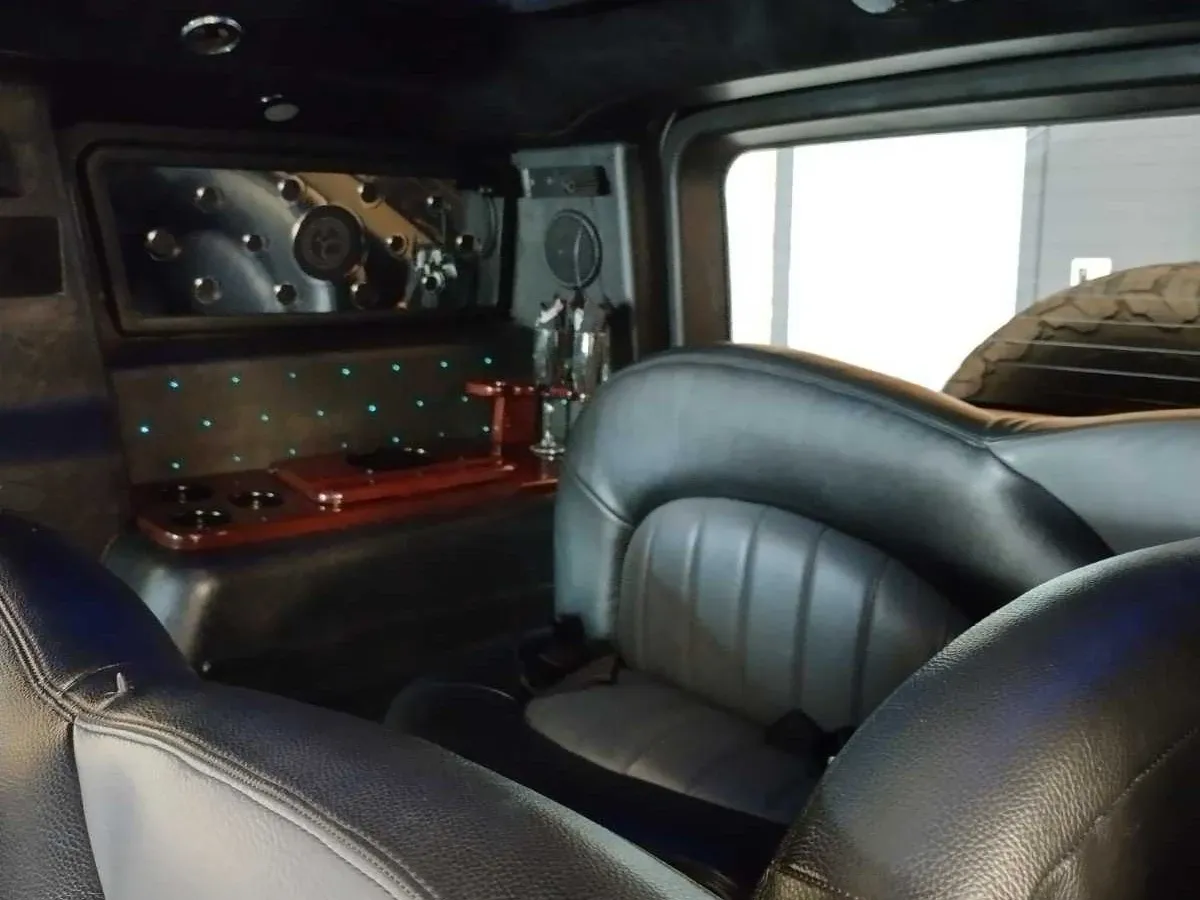 White Hummer Limousine; view 2