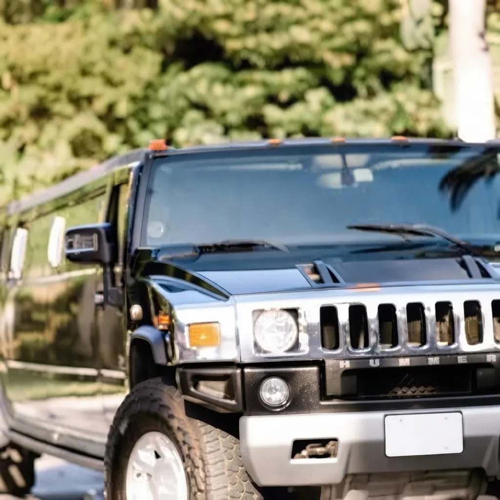 Black Hummer Limousine; view 8