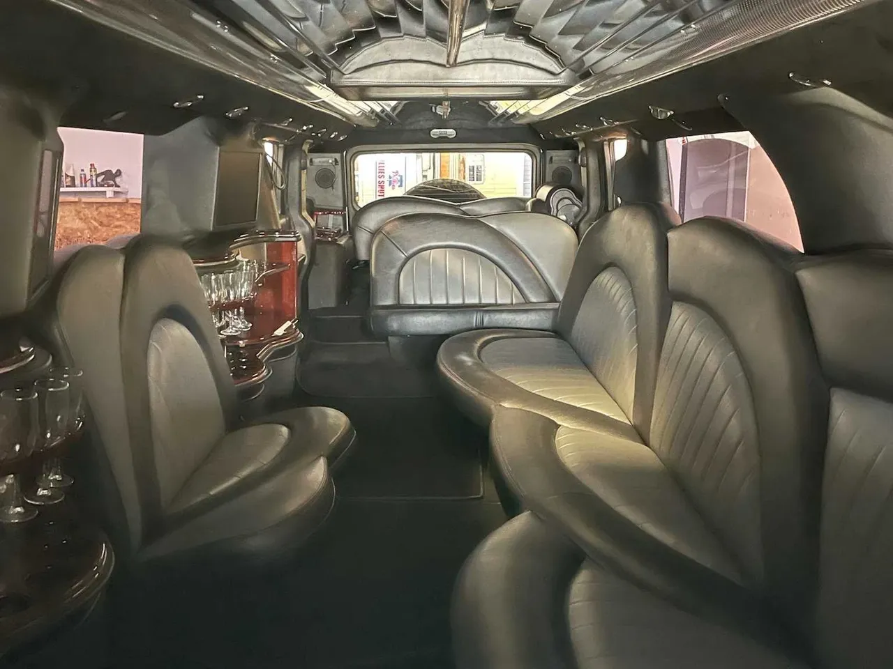 Black Hummer Limousine; view 7