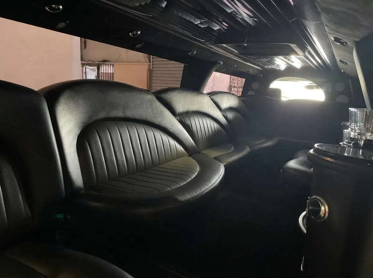 Black Hummer Limousine; view 9