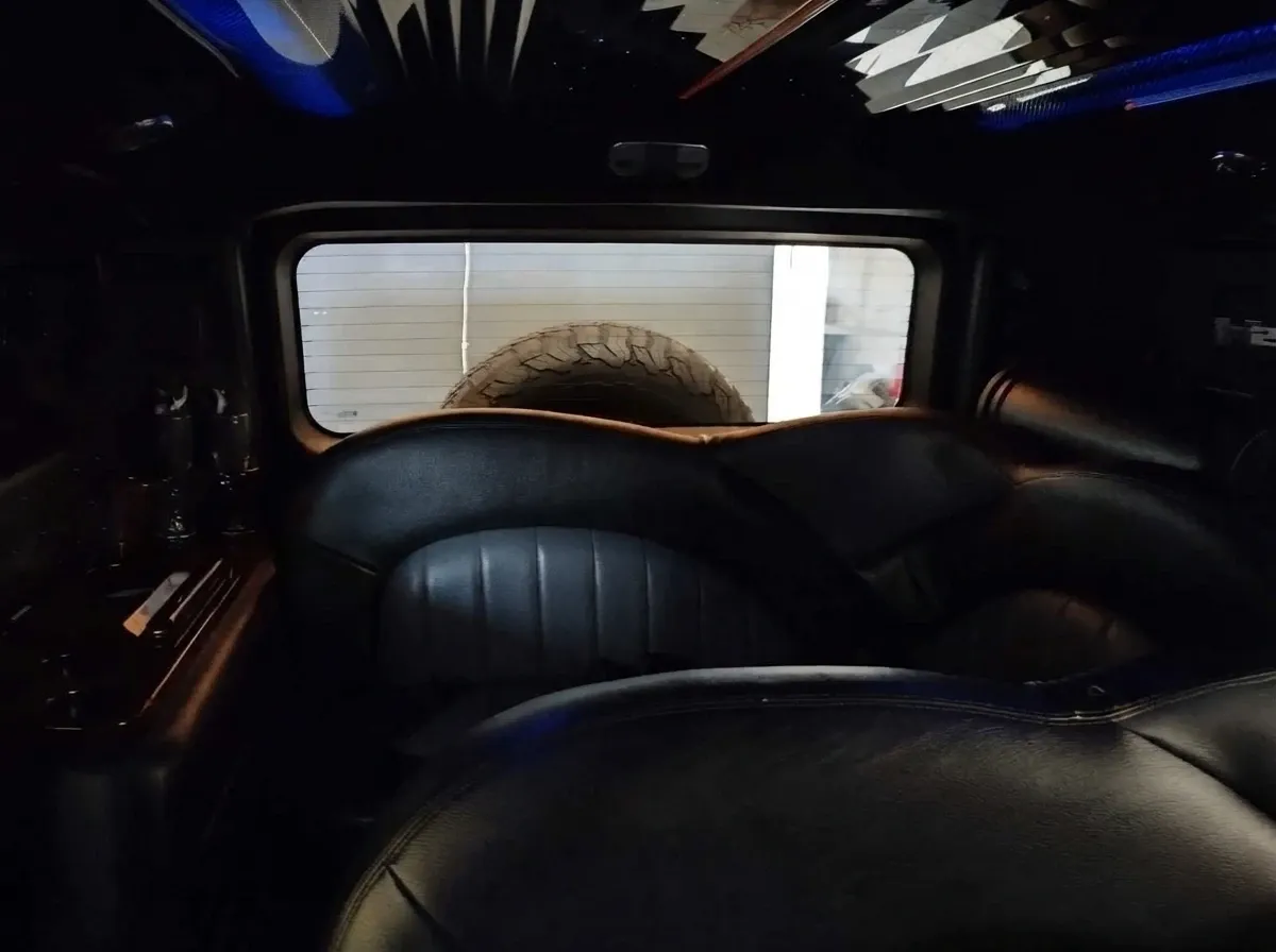 Black Hummer Limousine; view 3
