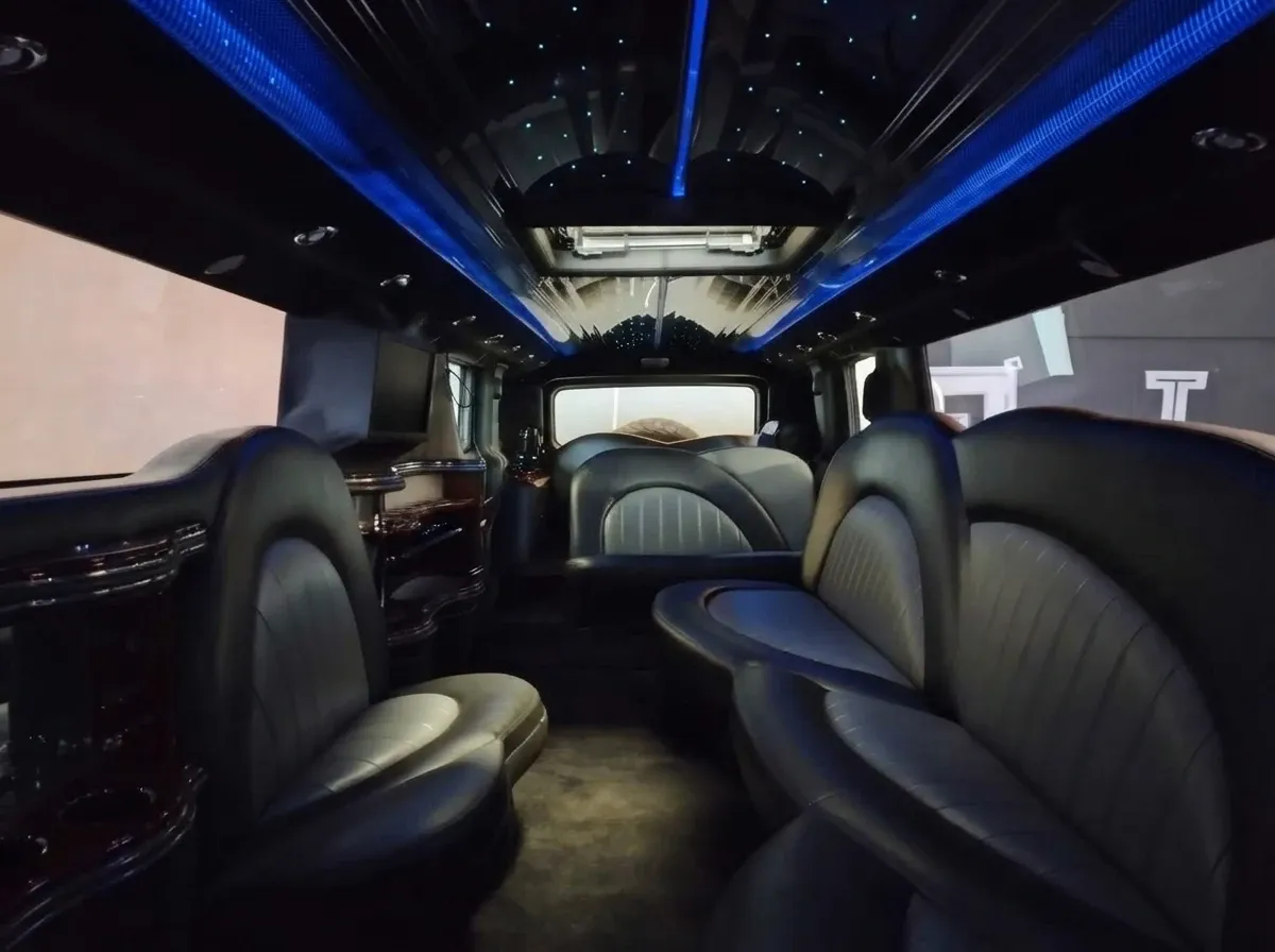 Black Hummer Limousine; view 4